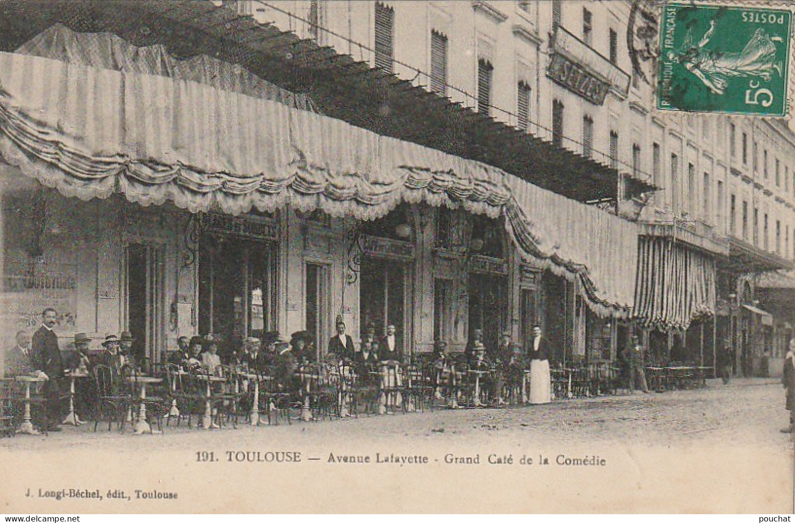 ALnw -(31) TOULOUSE - AVENUE LAFAYETTE - GRAND CAFE DE LA COMEDIE - TERRASSE - ANIMATION - PERSONNEL ET CONSOMMATEURS - Toulouse