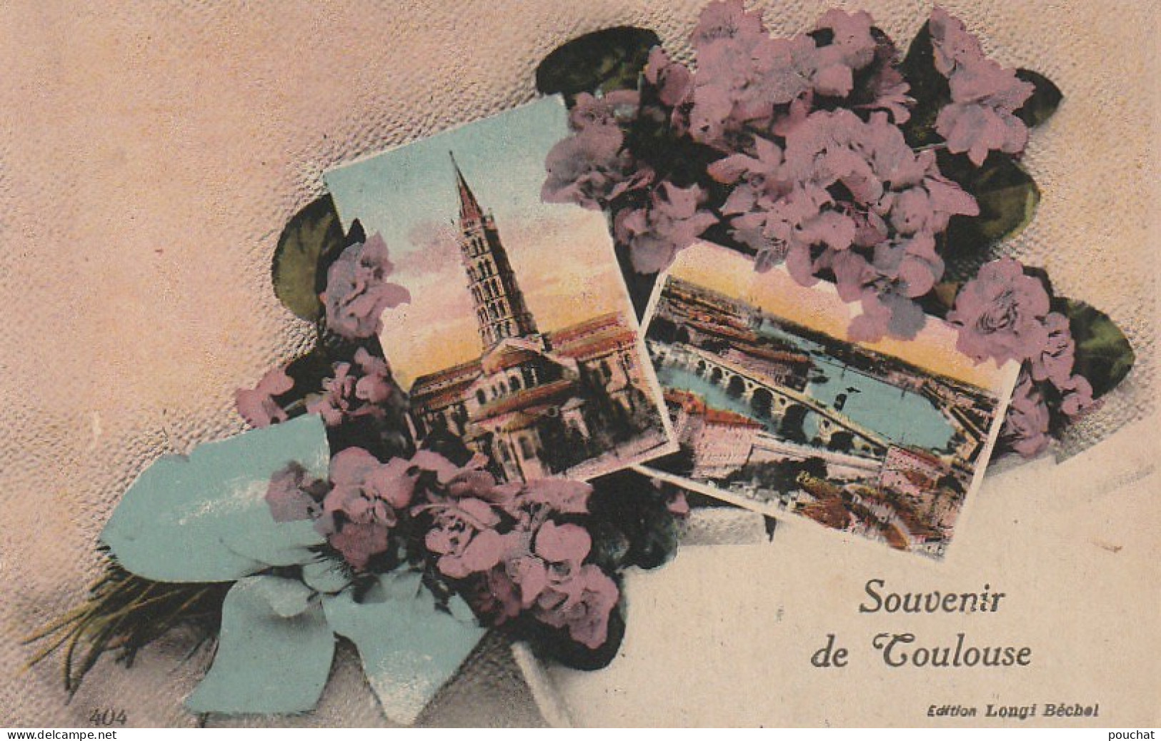 ALnw -(31) SOUVENIR DE TOULOUSE - CARTE FANTAISIE MULTIVUES AVEC VIOLETTES - Toulouse