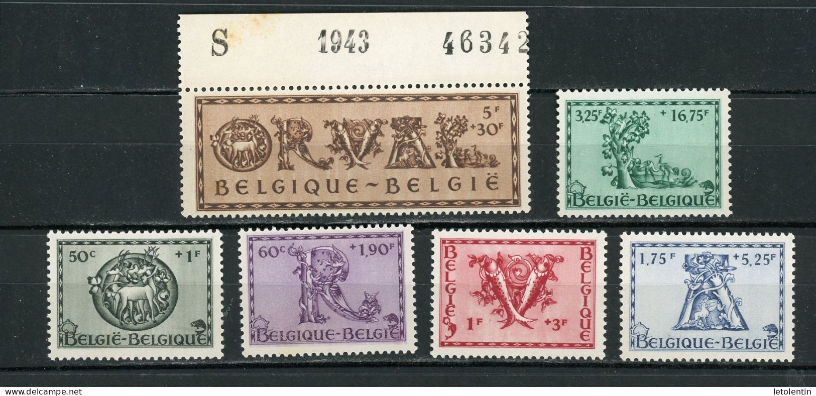 BELGIQUE -  ORVAL - N° Yvert 625/630 ** - Ungebraucht