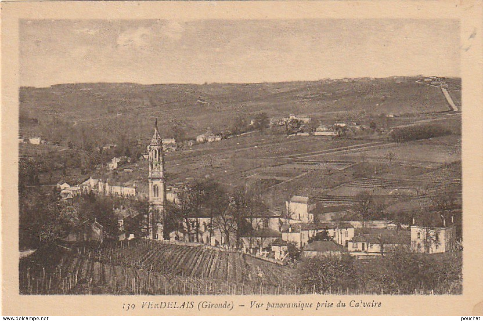 ALnw -(33) VERDELAIS - VUE PANORAMIQUE PRISE DU CALVAIRE - Verdelais