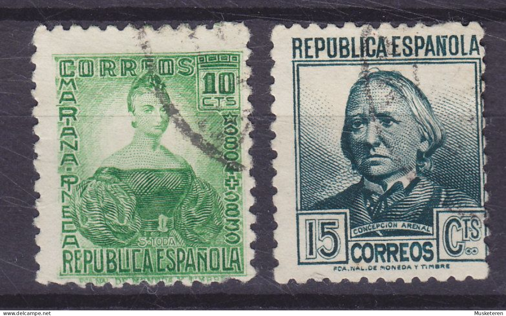 Spain 1934 Mi. 636-37, Mariana De Pineda Munoz & Concepcion Arenal, (o) - Gebraucht