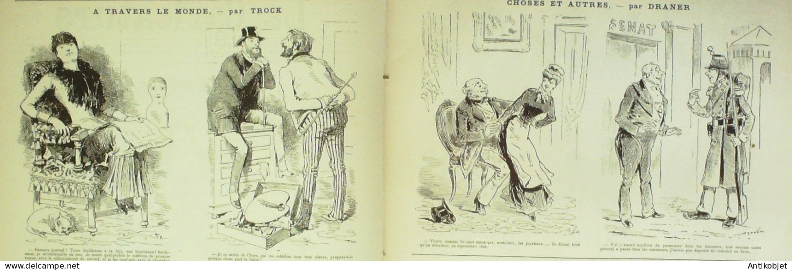 La Caricature 1884 N°217 Cosaque Aux Variétés Draner Bals Masqués Sorel Trock Job - Magazines - Before 1900