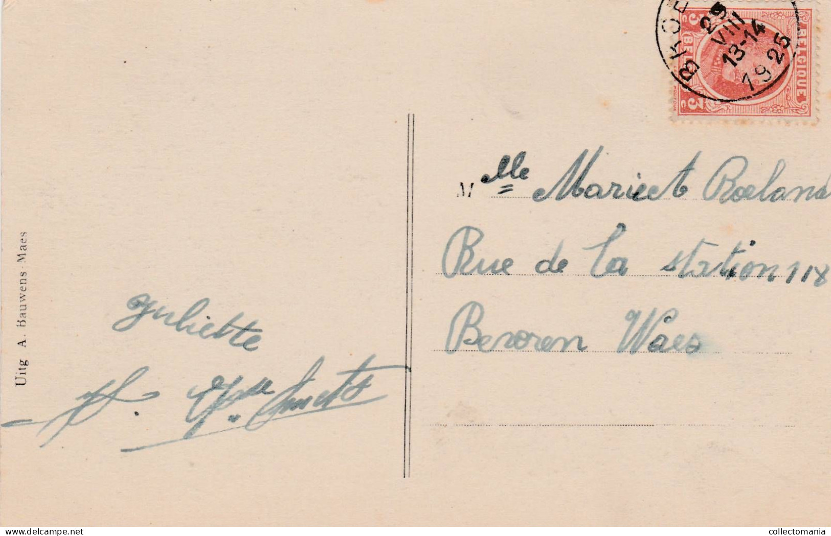 1 Oude Postkaart  Viersel Dijk  1925 - Zandhoven