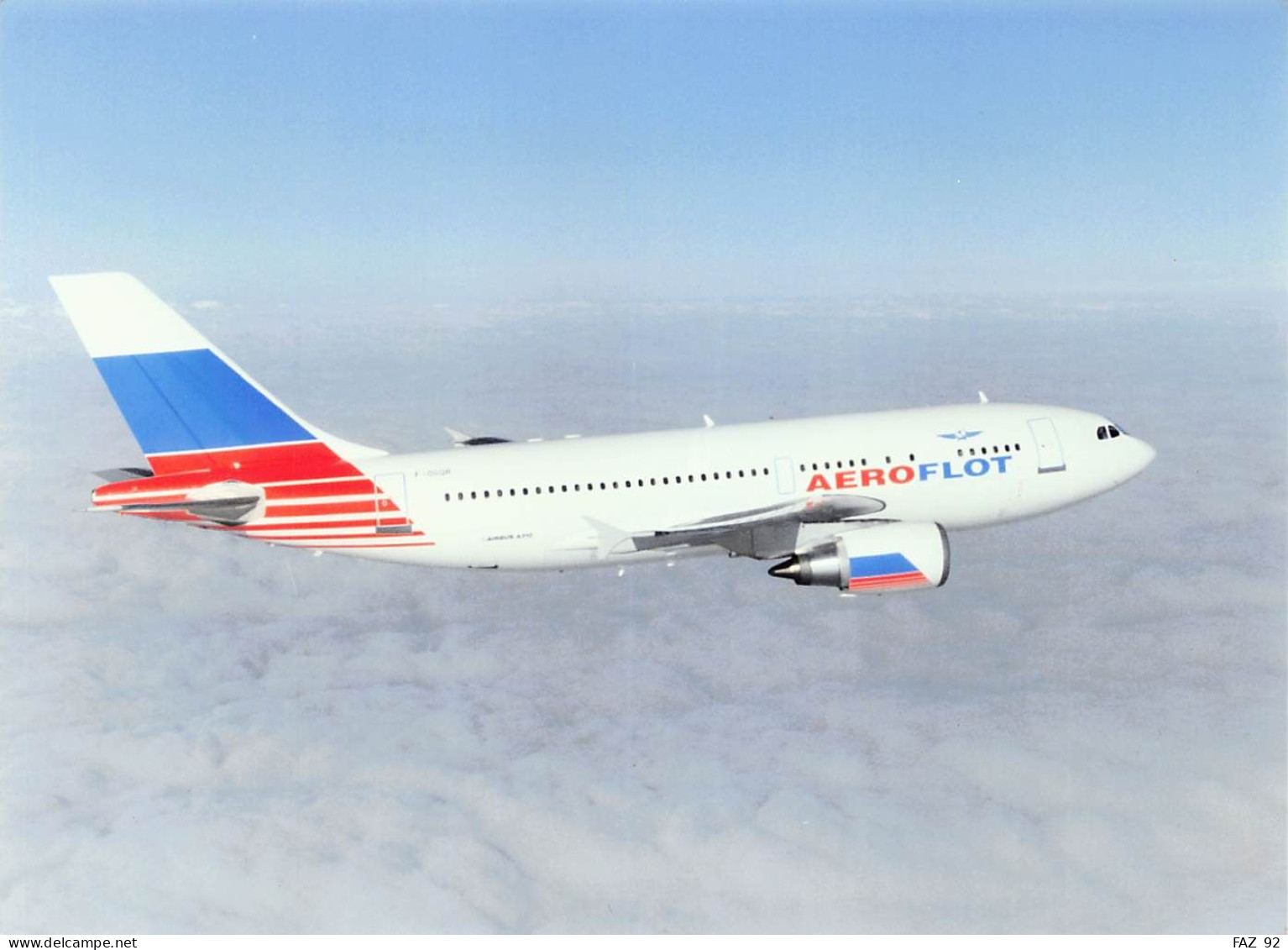 Airbus A310-300 In Aeroflot Colours - 180 X 130 Mm. - Photo Presse Originale - Aviazione