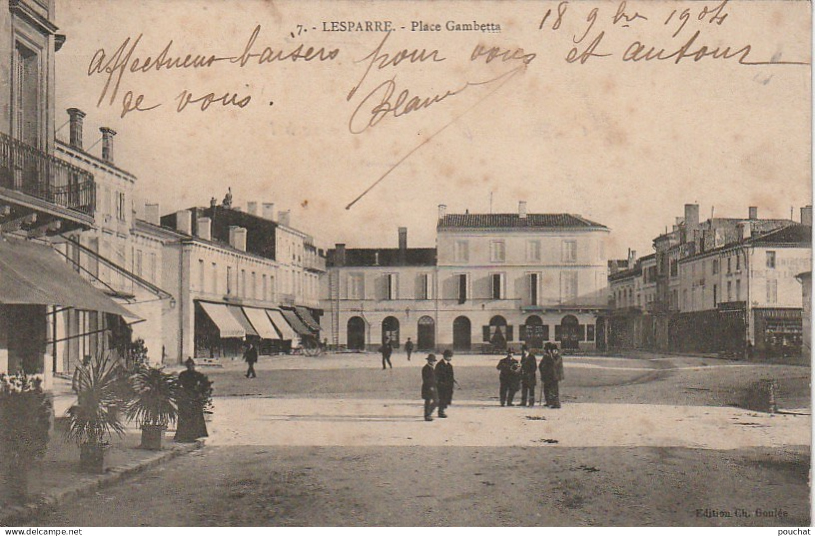 ALnw -(33) LESPARRE - PLACE GAMBETTA - ANIMATION - COMMERCES - Lesparre Medoc