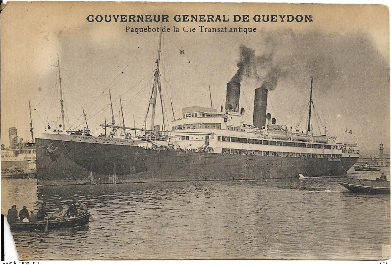 5 Cpa Bateaux Djemnab Messageries Maritimes, Chicago, Le Bruix Brest, Euphrate Par Typhon Chine, Gouv Gal Gueydon (bas G - Guerre