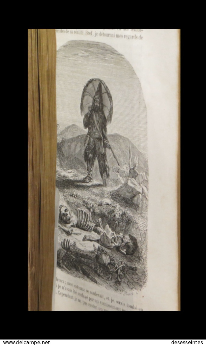 [Cartonnage] FOE (Daniel De Ou DEFOE) / GRANDVILLE (Jean-Jacques, Ill. De) - Aventures De Robinson Crusoé. - 1801-1900