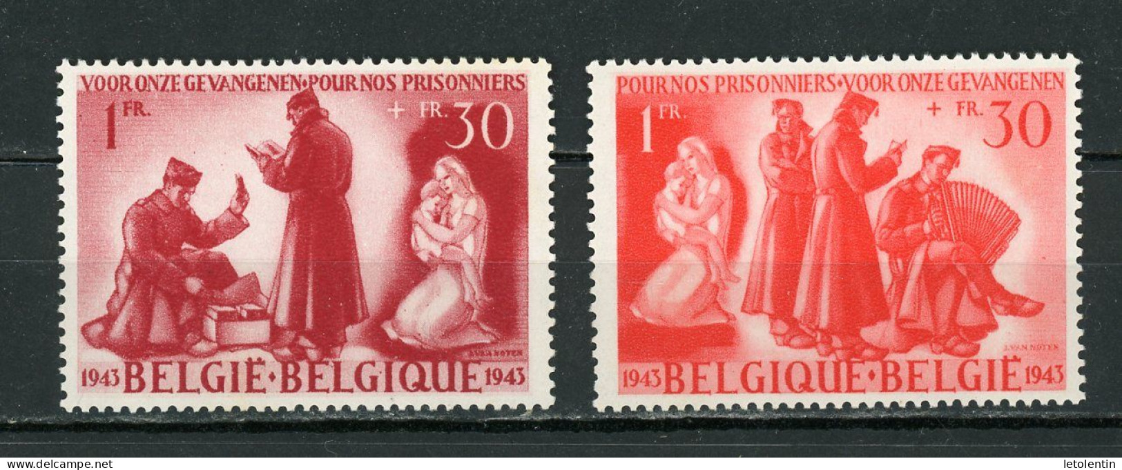 BELGIQUE -  POUR LES PRISONNIERS - N° Yvert 623+624 ** - Unused Stamps