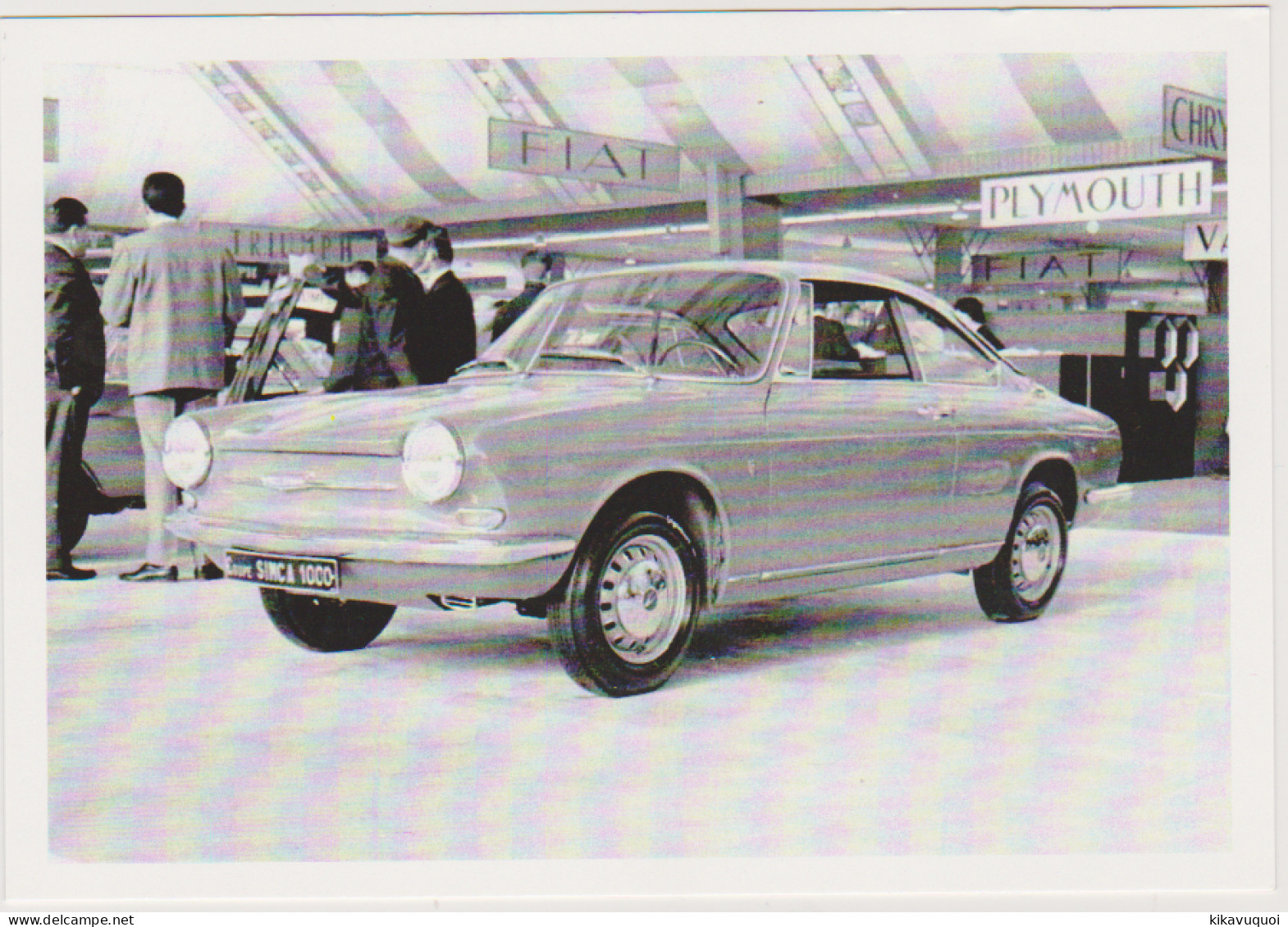 SIMCA 1000 COUPE DE 1963 - CARTE POSTALE 10X15 CM NEUF - Voitures De Tourisme