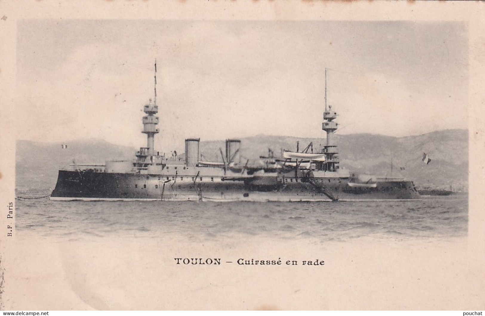 BE Nw3-(83) TOULON  - CUIRASSE EN RADE - Warships