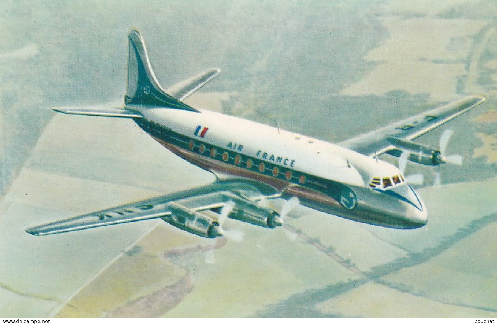 BE Nw4- AVION VICKERS " VISCOUNT " - AIR FRANCE - 1946-....: Ere Moderne