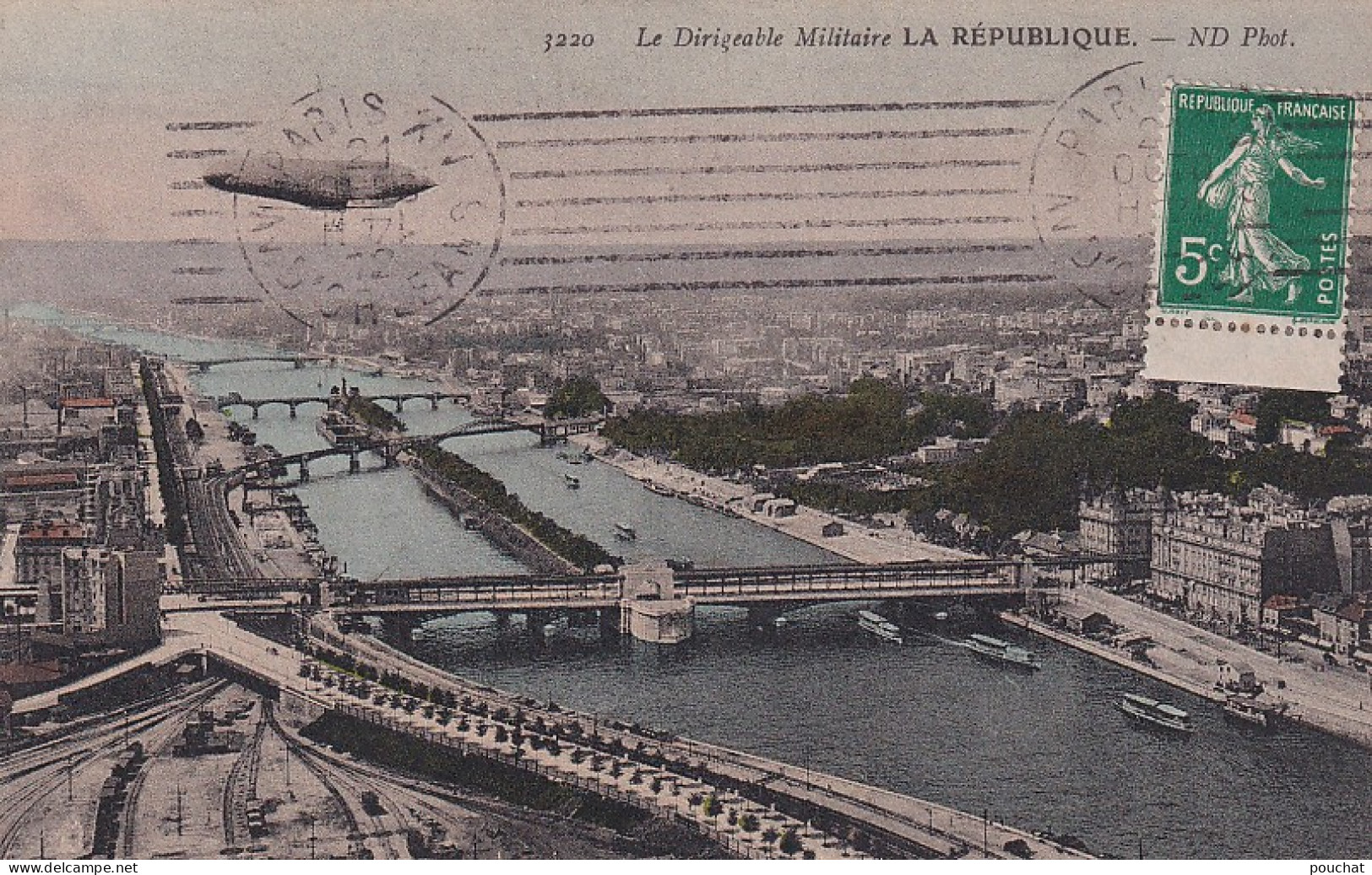 BE Nw4- LE DIRIGEABLE MILITAIRE  " LA REPUBLIQUE " - SURVOL DE PARIS - Airships