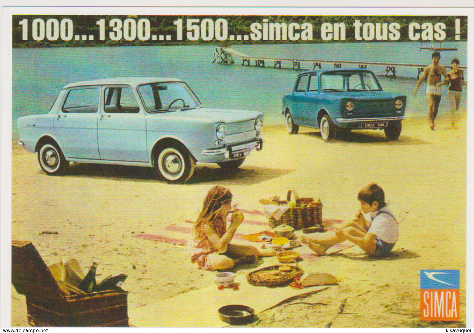 SIMCA 1000 - CARTE POSTALE 10X15 CM NEUF - Turismo