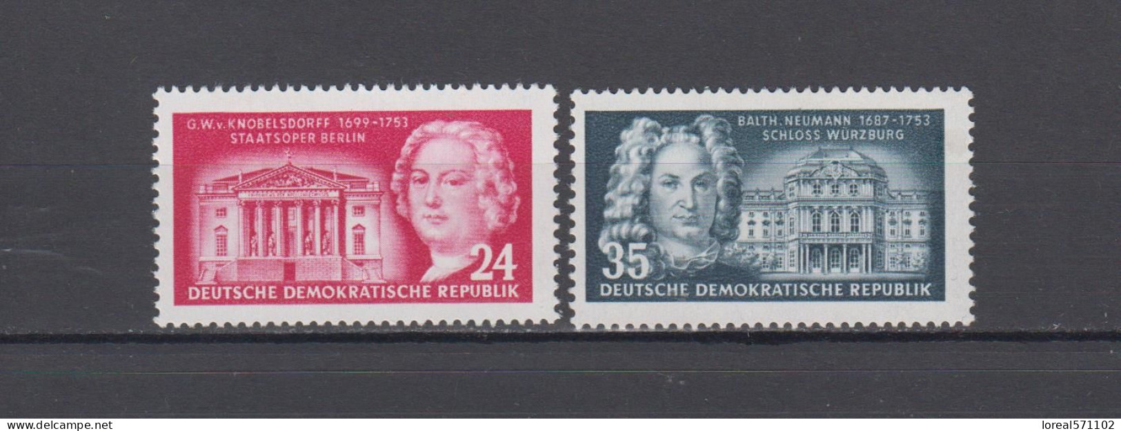 DDR  1953  Mich.Nr.382/83 ** Geprüft Schönherr - Unused Stamps