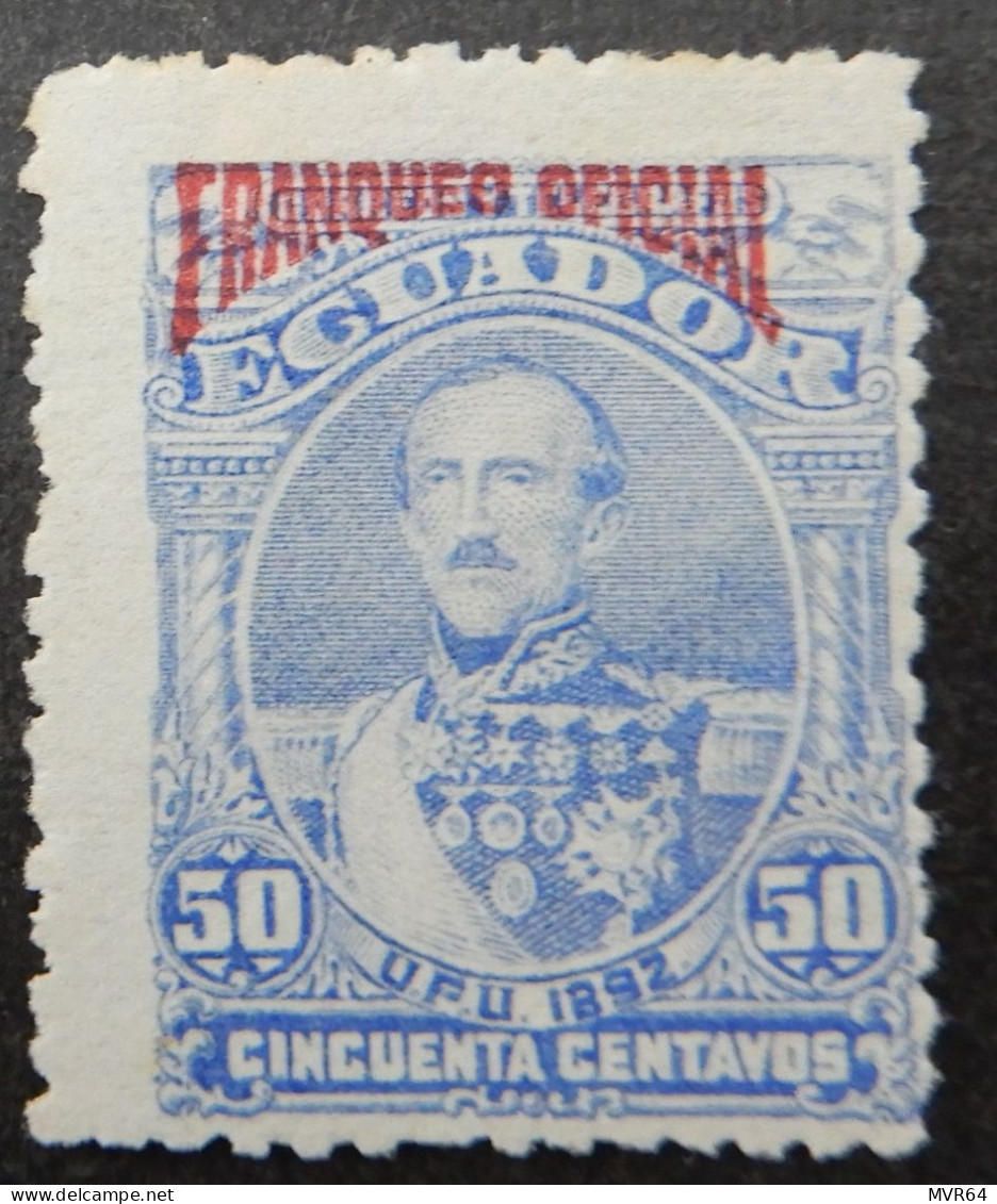 Ecuador 1892 (6b) President Juan Jose Flores Franqueo Oficial - Equateur