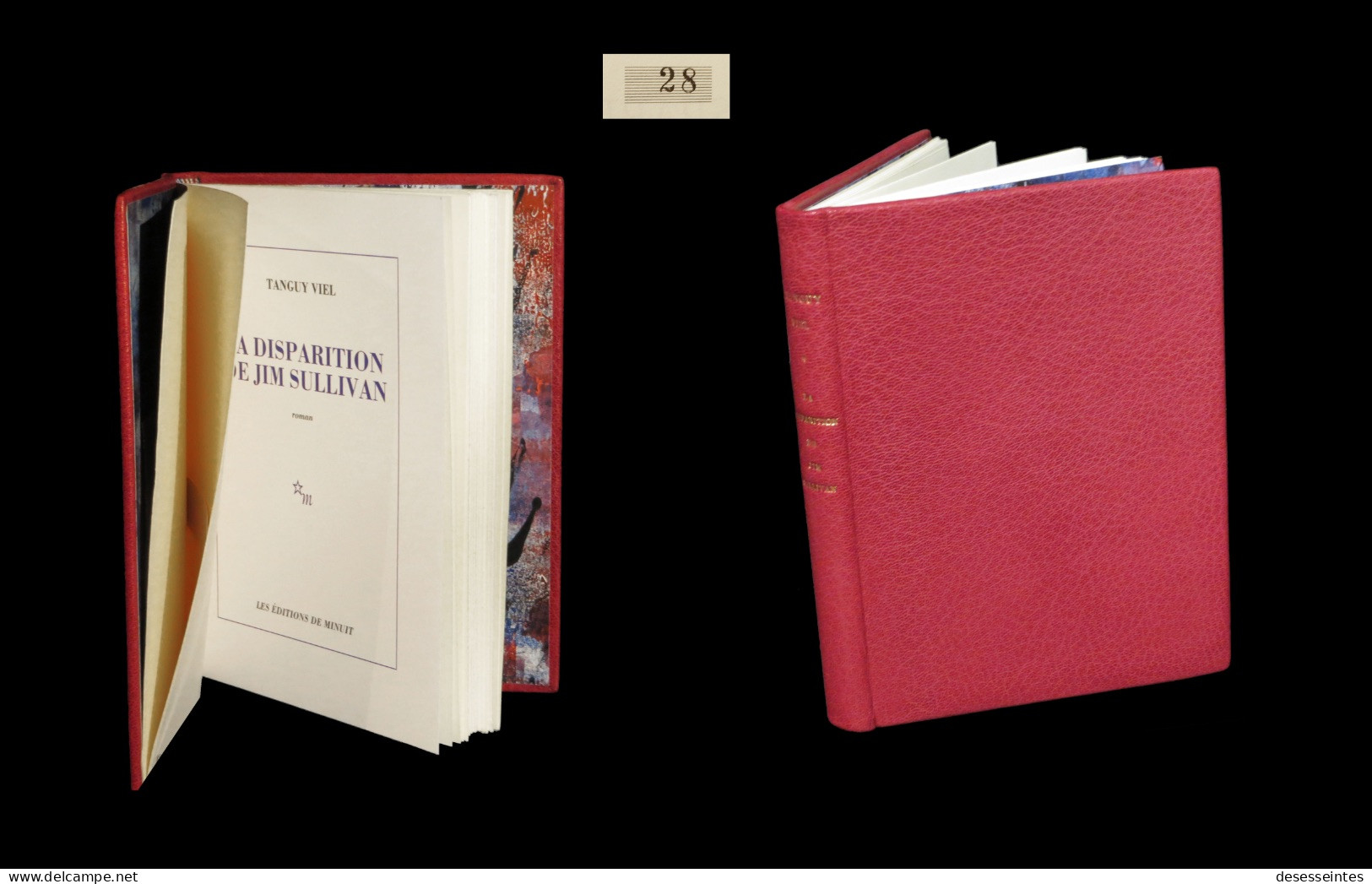 [Editions De Minuit Tirage De Tête Reliure] VIEL (Tanguy) - La Disparition De Jim Sullivan. EO / TT : 1/40. - Other & Unclassified