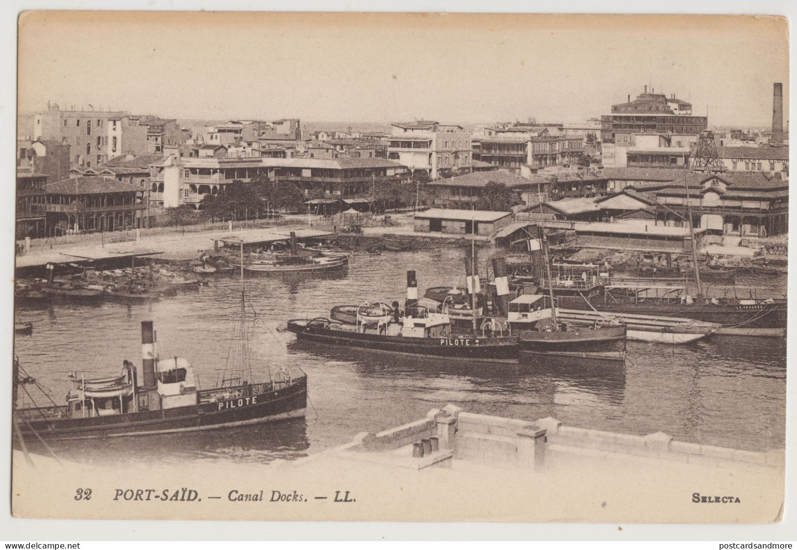 Egypt Port Said & Suez Canal Lot Of 15 Unused Postcards Ca. 1920 Levy Fils & Cie - Isaac Behar - Port-Saïd