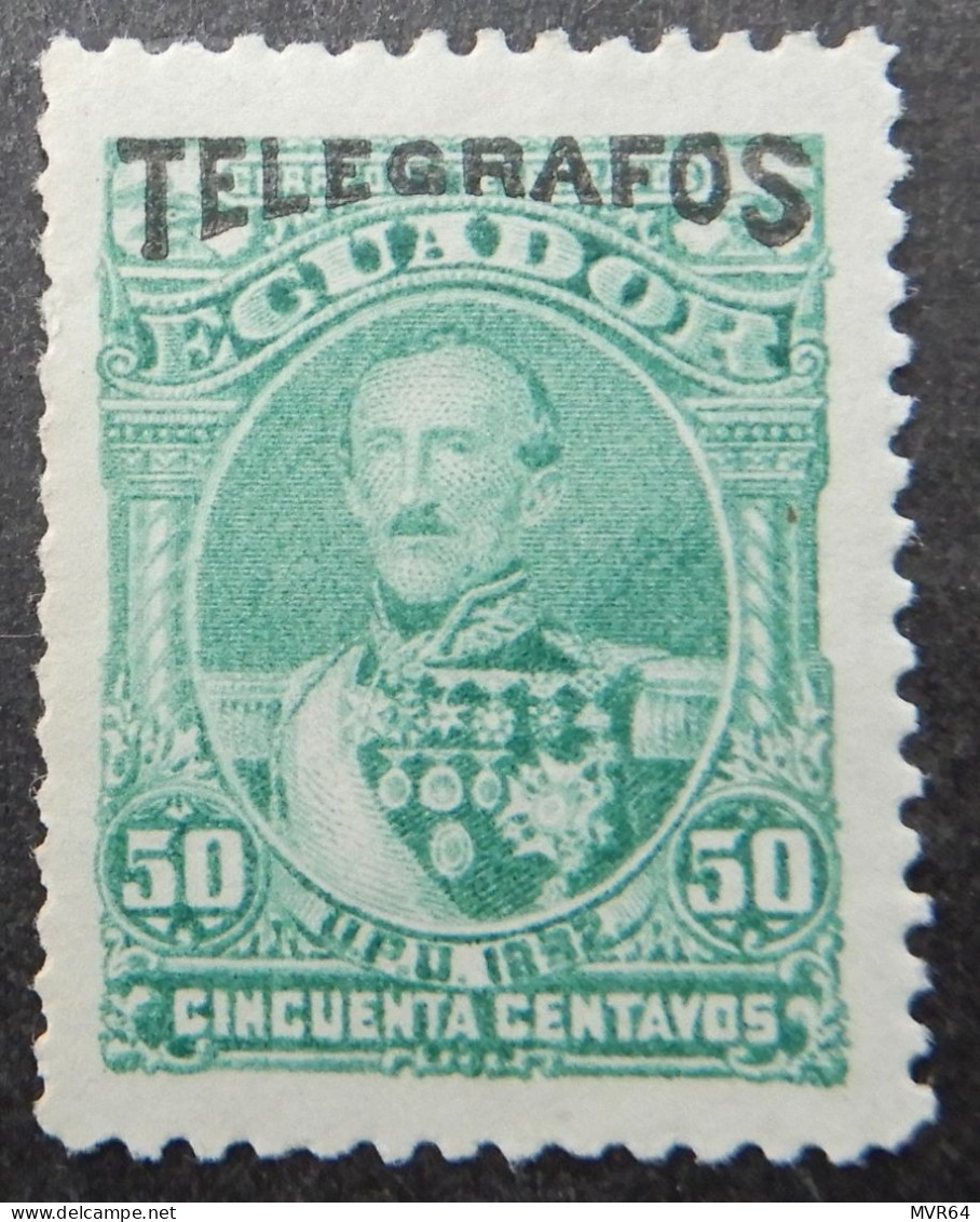 Ecuador 1892 (8b) President Juan Jose Flores Telegraphos - Ecuador