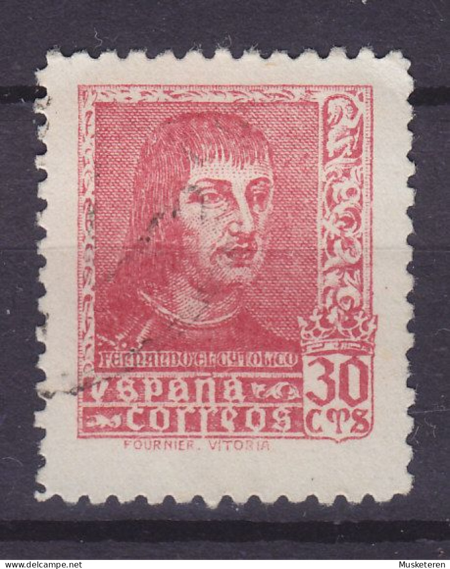 Spain 1938 Mi. 794 I, König King Ferdinand II. Druckvermerk 'Fournier Vitoria' (o) - Used Stamps