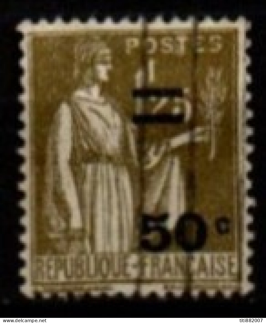 FRANCE    -   1934 .   Y&T N° 298 Oblitéré .   Surchargé - 1932-39 Vrede