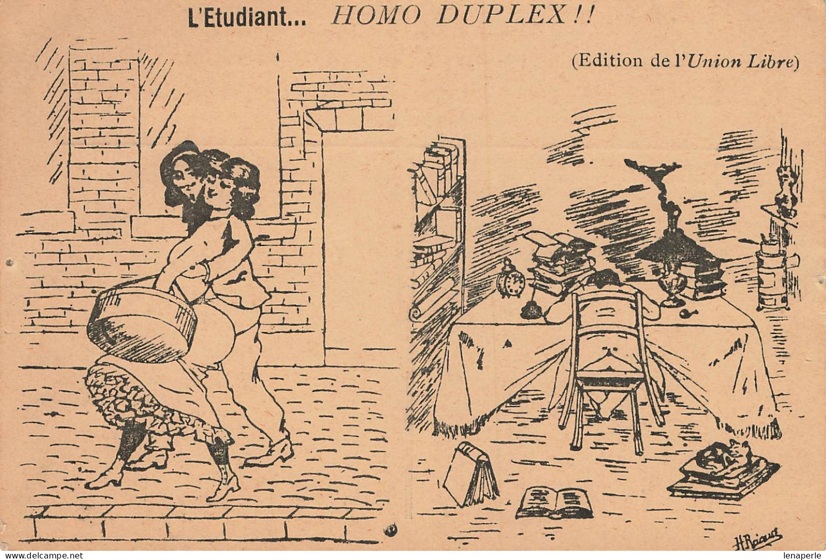 C563 Fantaisie Illustrateur Homo Duplex !! - Other & Unclassified