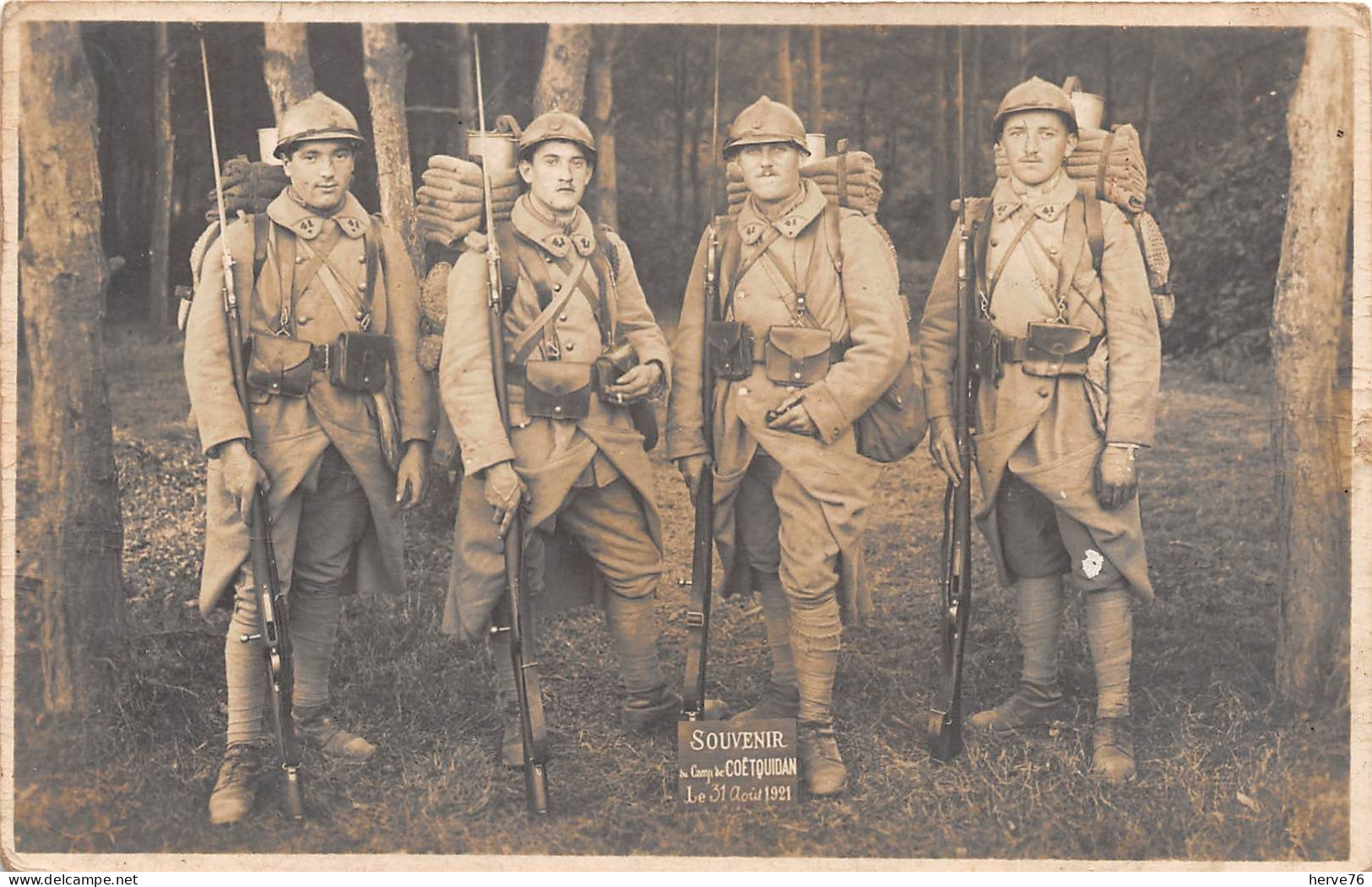 Souvenir Du Camp De Coëtquidan - 31 Août 1921 - Carte Photo - Militaria - 41ème Régiment - Guer Coetquidan