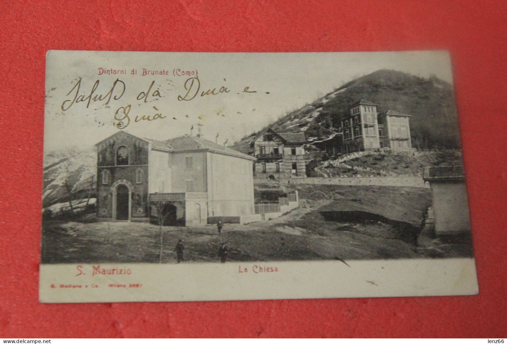 Lago Di Como S. Maurizio Sopra Brunate 1902 La Chiesa Ed. Modiano - Como