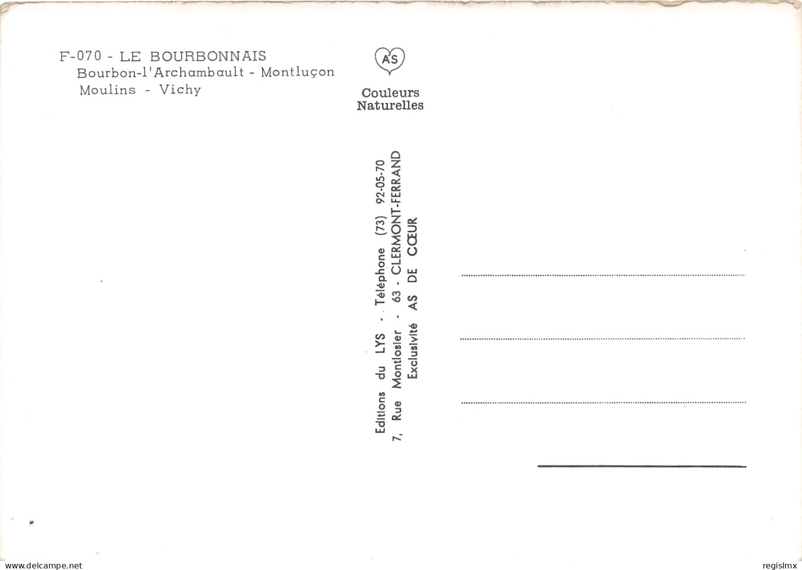 03-BOURBONNAIS-N°1001-B/0137 - Andere & Zonder Classificatie
