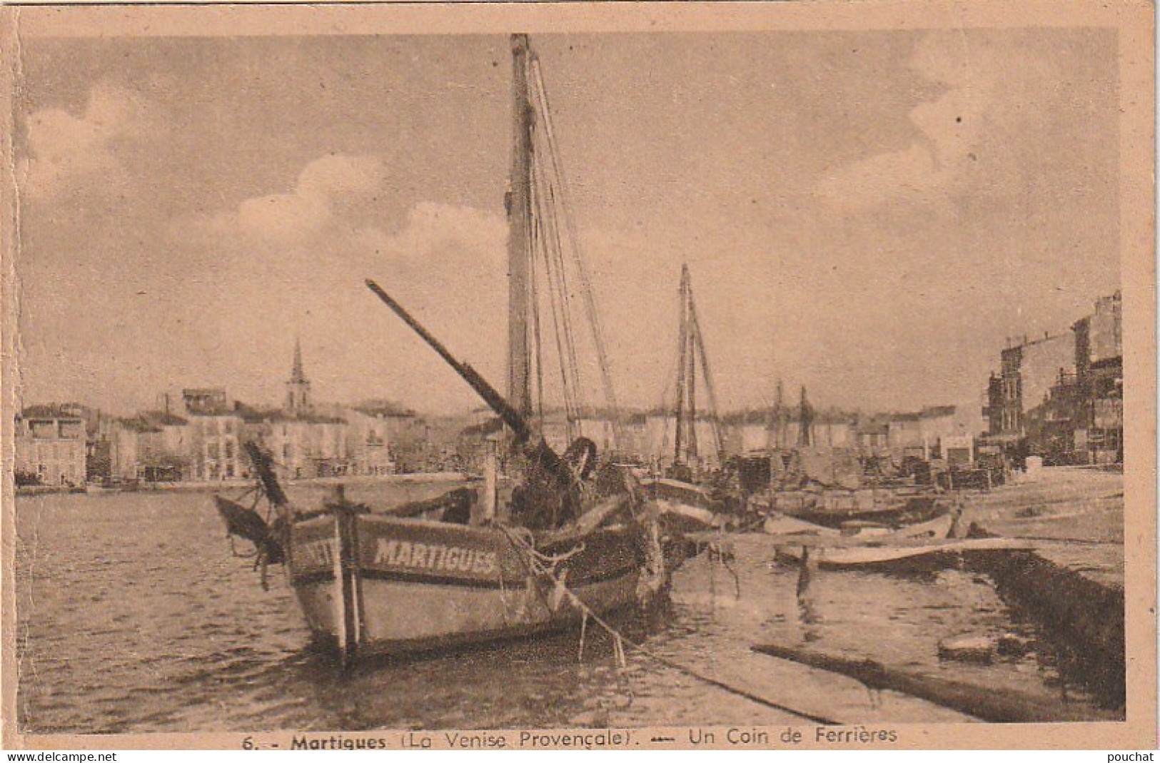 ALnw 16-(13) MARTIGUES - UN COIN DE FERRIERES - BATEAUX - PHOTO EDIT. TARDY , MARSEILLE - 2 SCANS - Martigues