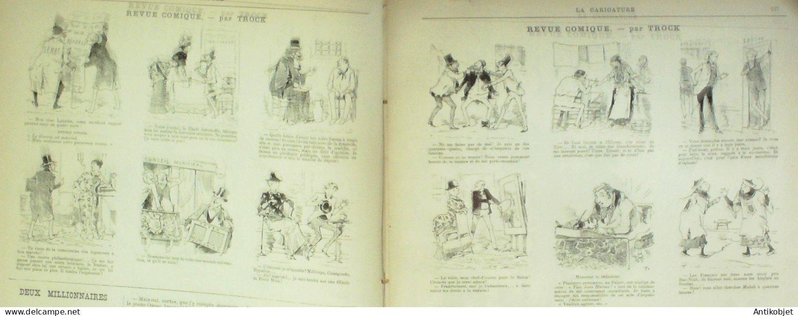 La Caricature 1884 N°221 Carnaval Cortège Et Restaurant De La Vache Enragée Job - Revues Anciennes - Avant 1900