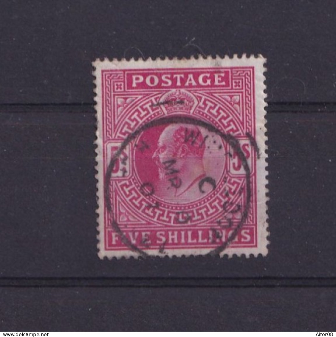 TIMBRE OBLITERE DE 5 SILLINGS N° 119 COTE 160 EURO .INTERESSANT - Used Stamps