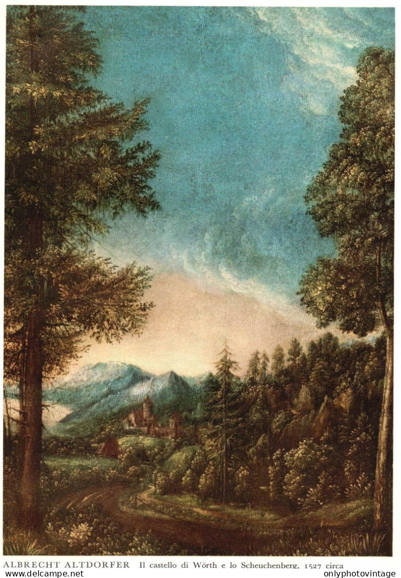 Albrecht Altdorfer, Castello Di Wörth E Scheuchenberg, Stampa Epoca 1968 - Stampe & Incisioni