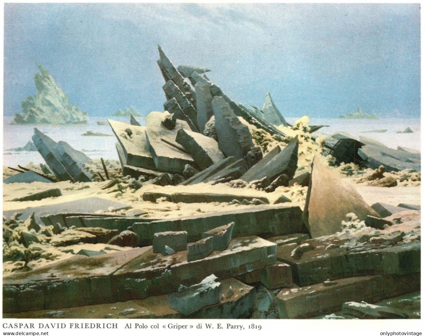 Caspar David Friedrich, Naufragio Della Speranza, Stampa Epoca 1968 - Stampe & Incisioni