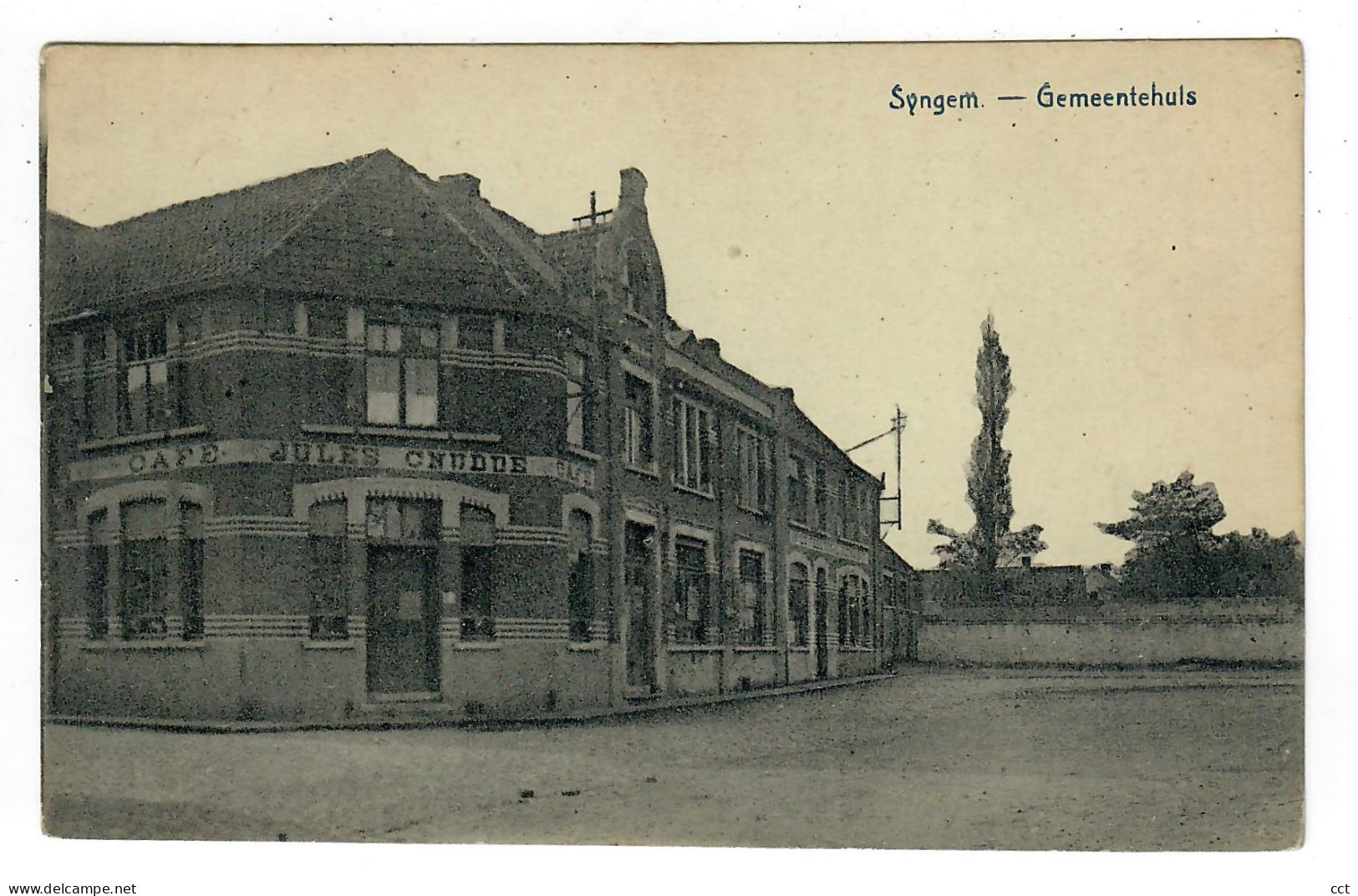 Syngem  Zingem    Gemeentehuis    (Café Jules Cnudde) - Zingem