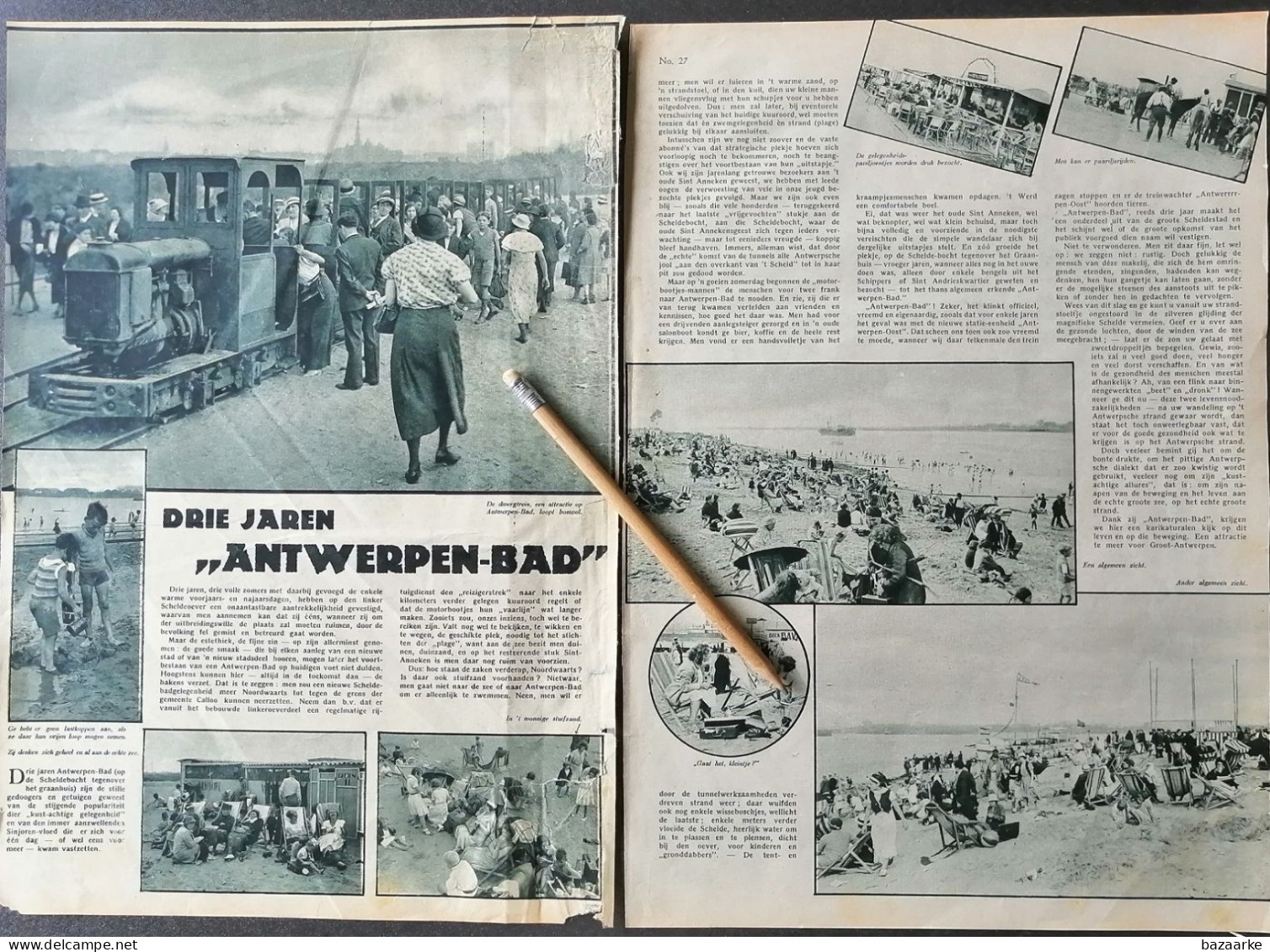 ANTWERPEN 1933 / DRIE JAREN   " ANTWERPEN - BAD  " - Zonder Classificatie
