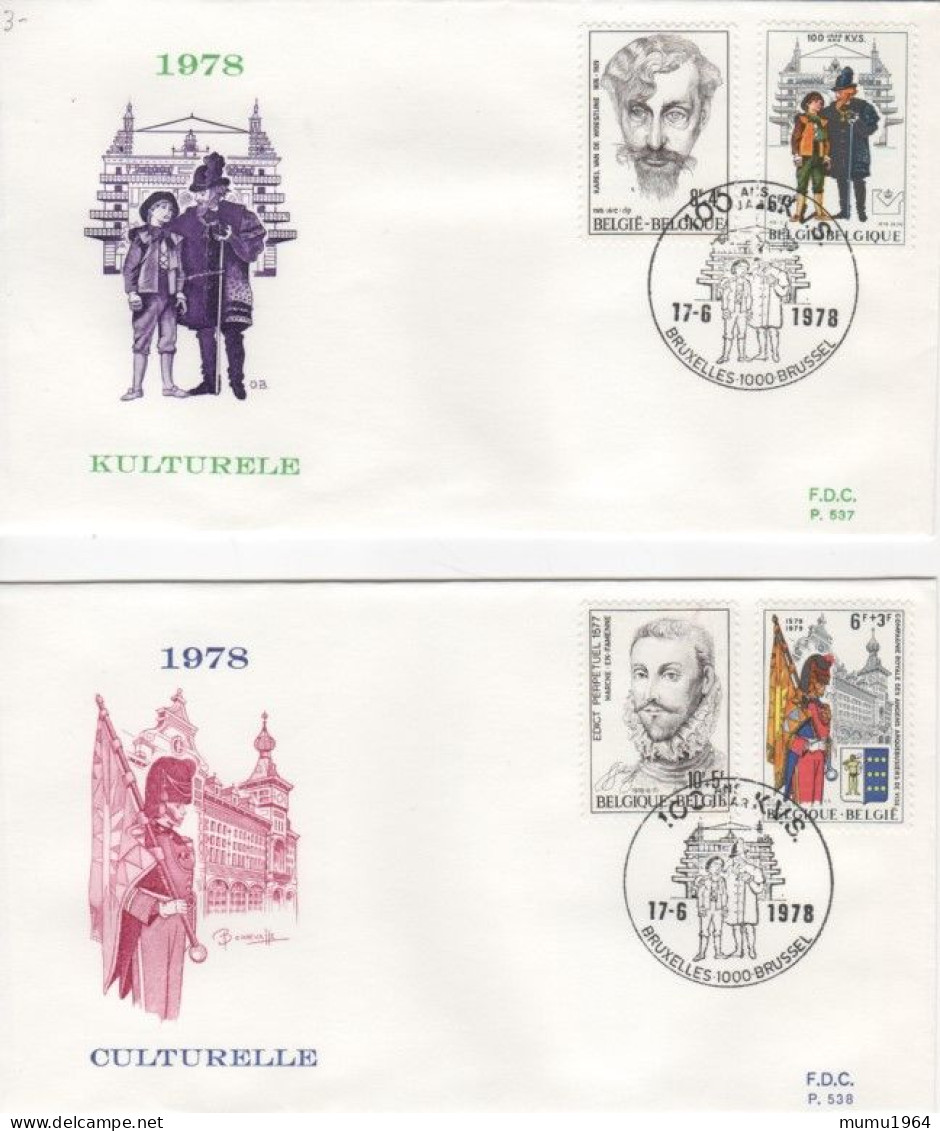 COB - FDC N° 537/38 - Timbre N° 1893/96 - 1971-1980