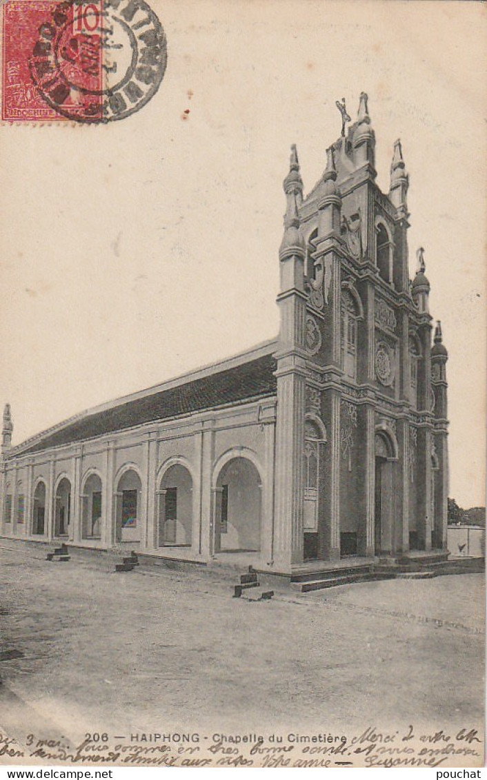 ALnw 18-( VIETNAM ) HAIPHONG - CHAPELLE DU CIMETIERE -  2 SCANS - Viêt-Nam