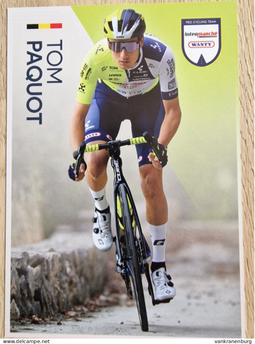 Card Tom Paquot - Team Intermarche-Wanty - 2024 - Cycling - Cyclisme - Ciclismo - Wielrennen - Wielrennen