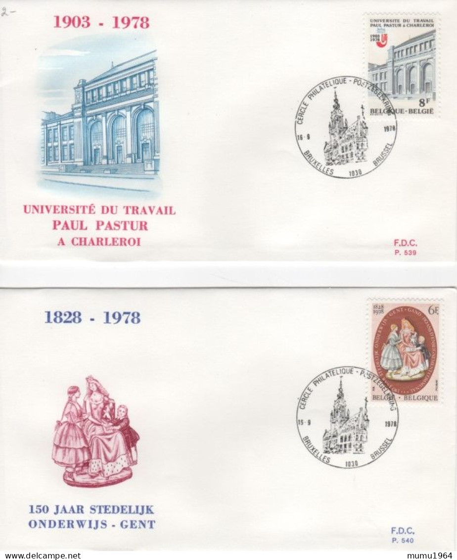 COB - FDC N° 539/40 - Timbre N° 1905/06 - 1971-1980