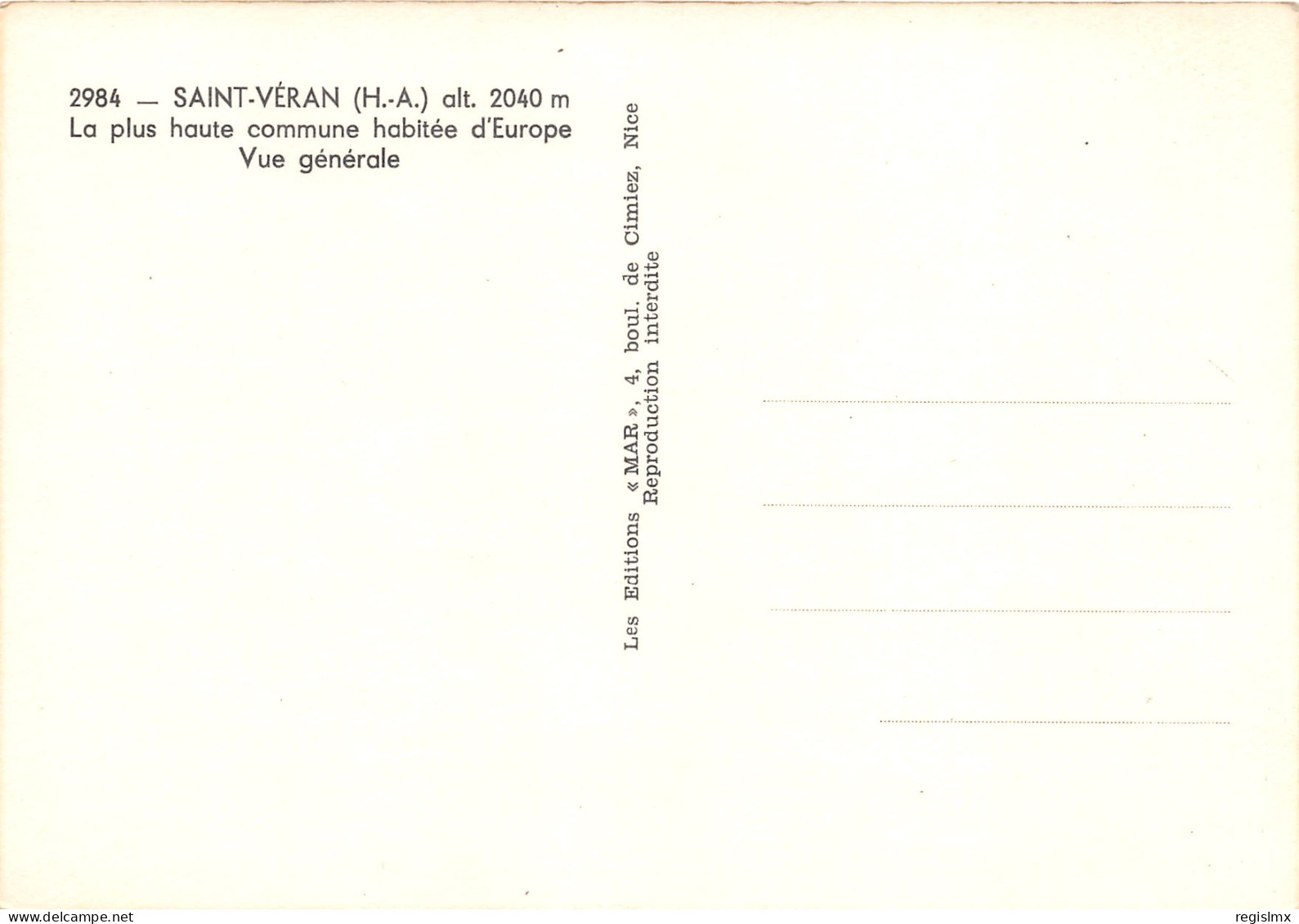 05-SAINT VERAN-N°1002-A/0037 - Other & Unclassified