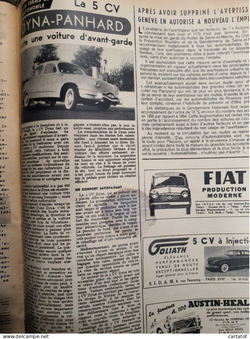 L'AUTOMOBILE N° 120 Avril 1956 . DAUPHINE GOLIATH DYNA . SALON DE GENEVE . ..