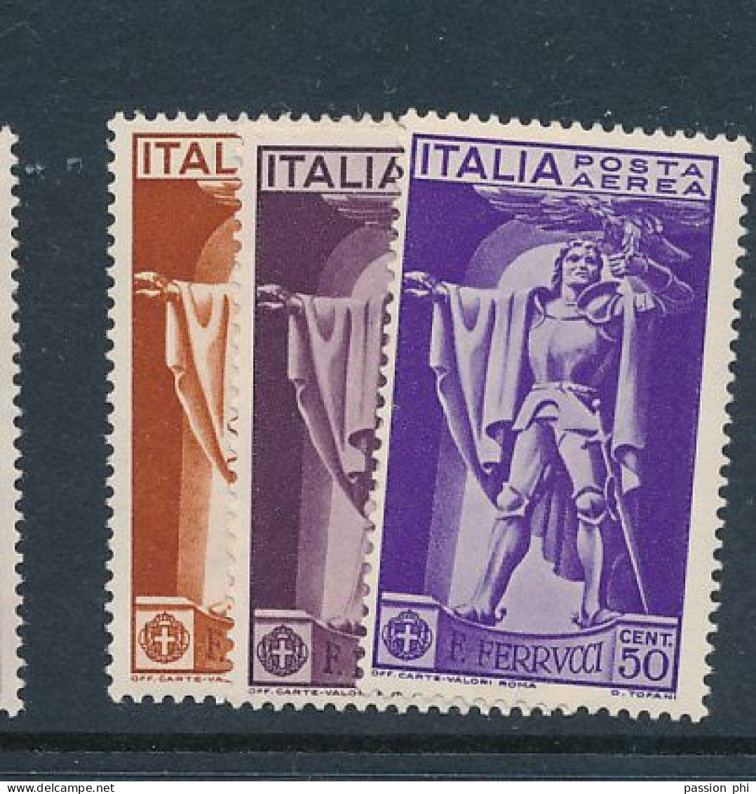 ITALY SASSONE A18/20 MNH STAIN ON THE GUM NO RUST BUT BAD STOCKAGE - Posta Aerea