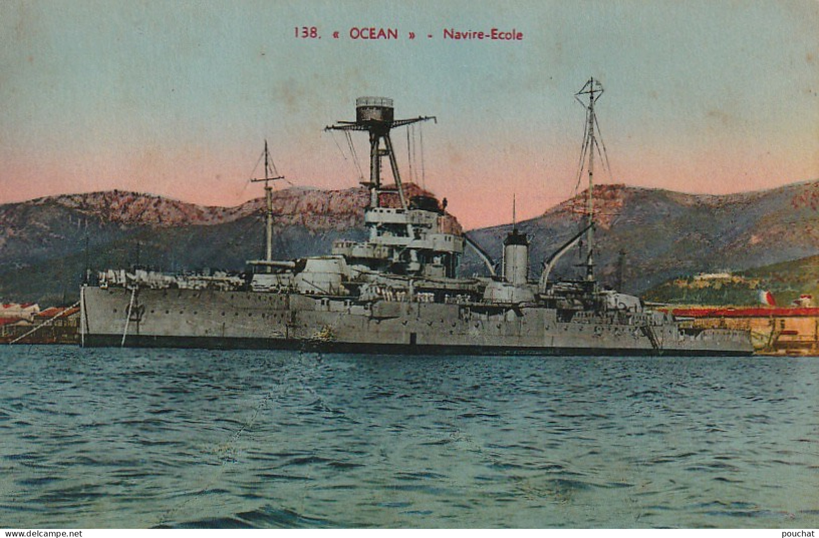 BE6 - " OCEAN " NAVIRE ECOLE - CARTE COULEURS - EDIT. BOUVET SOURD , TOULON - 2 SCANS - Krieg