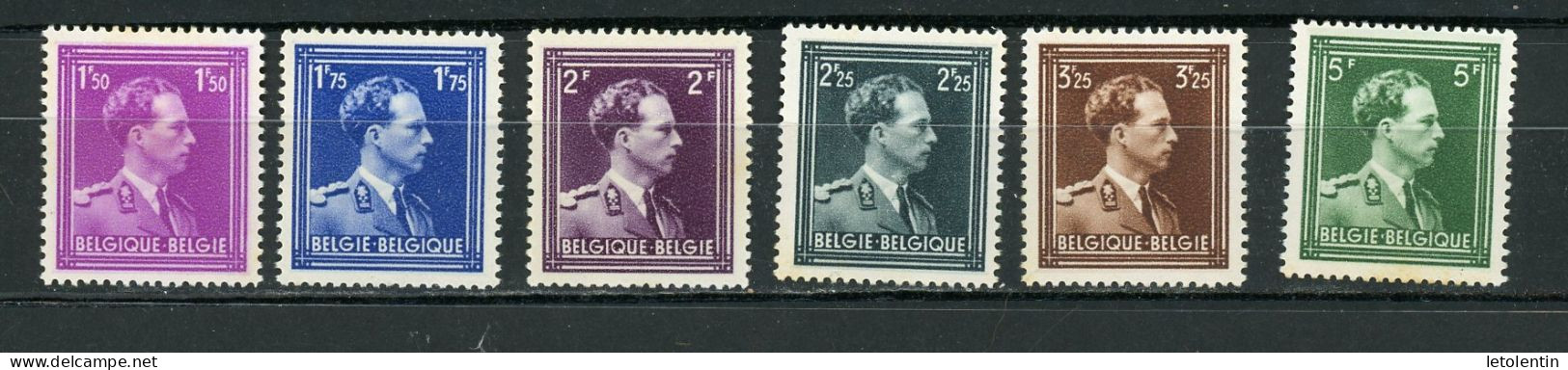 BELGIQUE -  LÉOPLOLD III - N° Yvert 641/646 ** - Nuevos