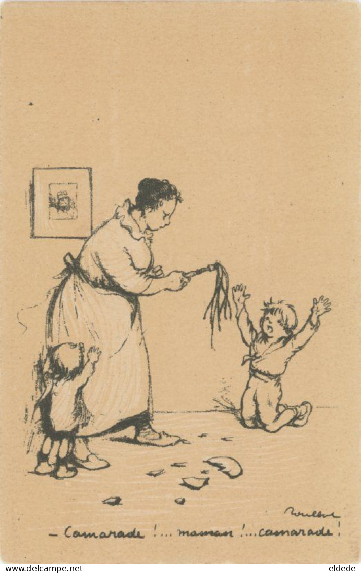 Enfant Recevant Chatiment Corporel . Martinet . Corporal Punishment Whipping - Tarjetas Humorísticas