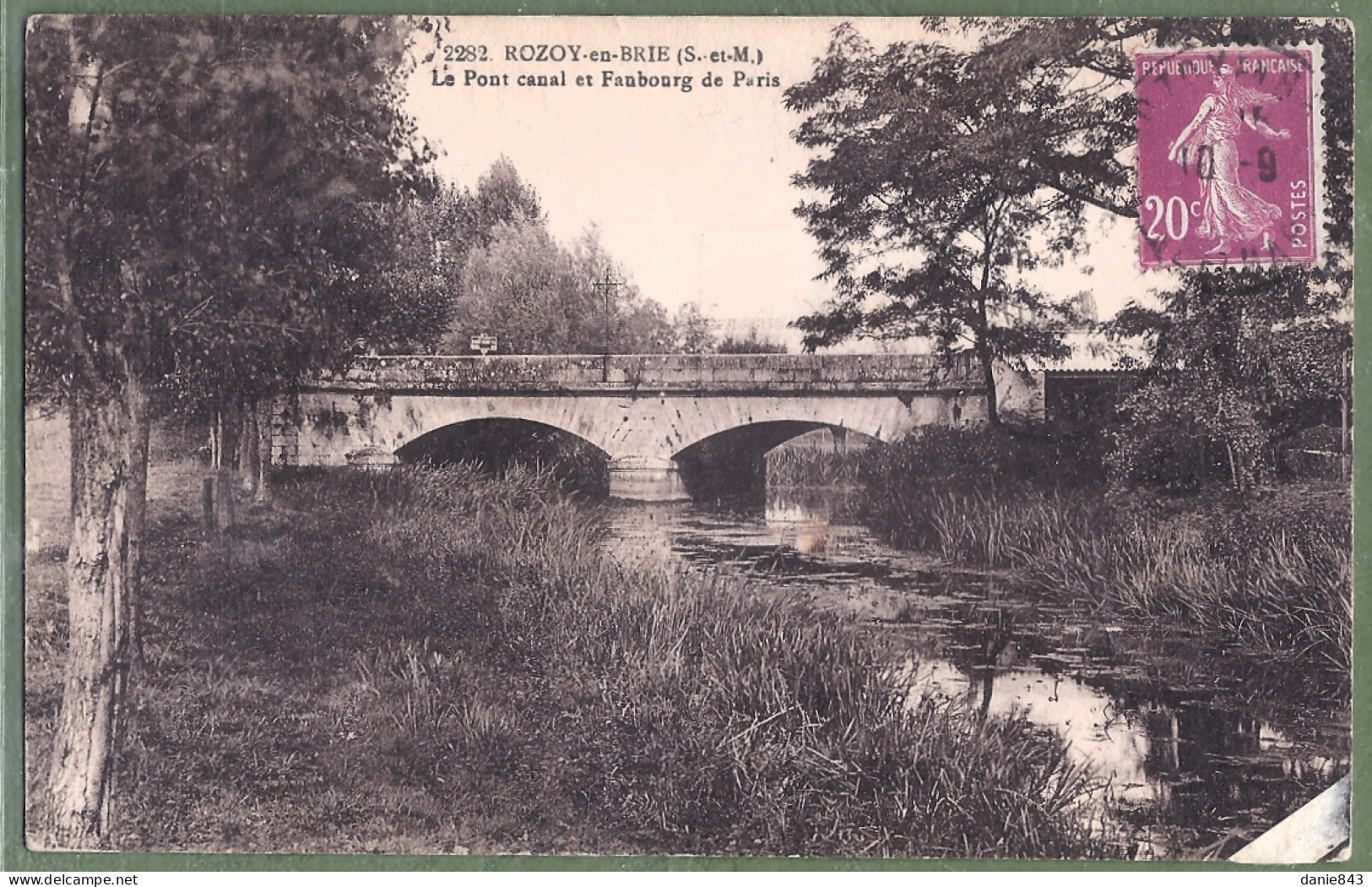 CPA Vue Très Rare - SEINE ET MARNE - ROZOY EN BRIE - LE PONT CANAL ET FAUBOURG DE PARIS - - Rozay En Brie