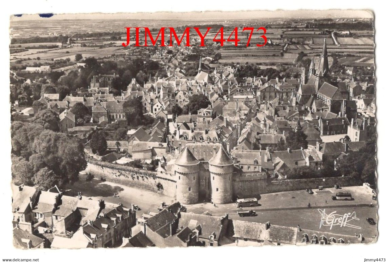 CPSM - GUERANDE En 1956 - Vue Aérienne + Texte Au Dos - N° 1145 - Edit. GREFF, S.E.R.P. Paris - Guérande