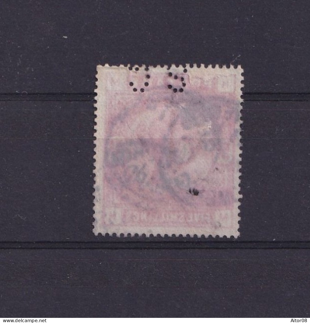 JOLI TIMBRE OBLITERE ET PERFORE DE 5 SILLINGS N° 40 COTE 550 EURO .INTERESSANT - Used Stamps