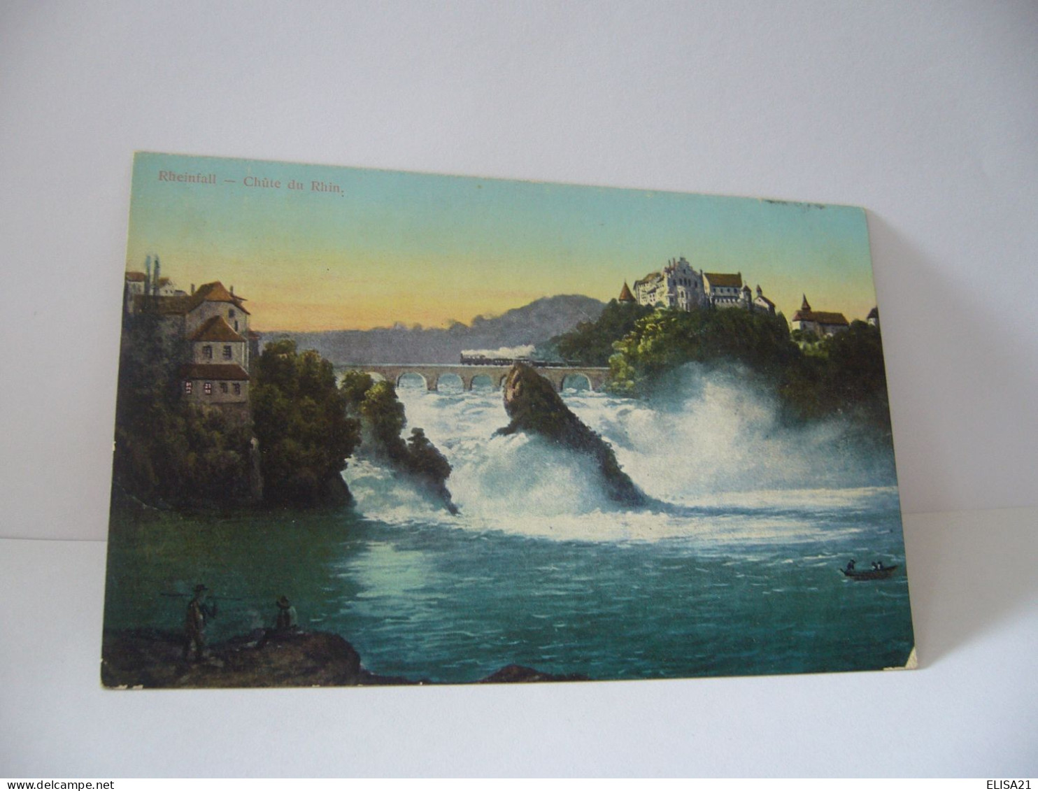 RHEINFALL CHUTE DU RHIN SUISSE SH SCHAFFHOUSE CPA 1912 - Altri & Non Classificati