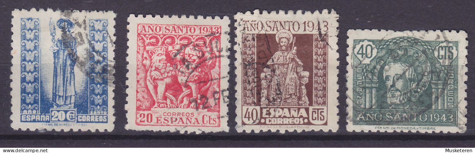 Spain 1943 Mi. 905-06, 908-09, Hl. Jakobus (o) - Used Stamps